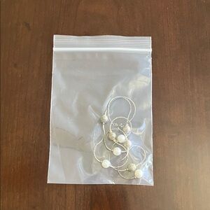 Gold and White Beaded Necklace